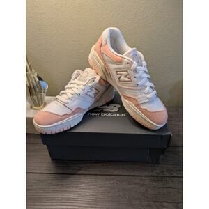 New Balance 550 Athletic Shoe White / Rose Youth 6.5 / Women's 8